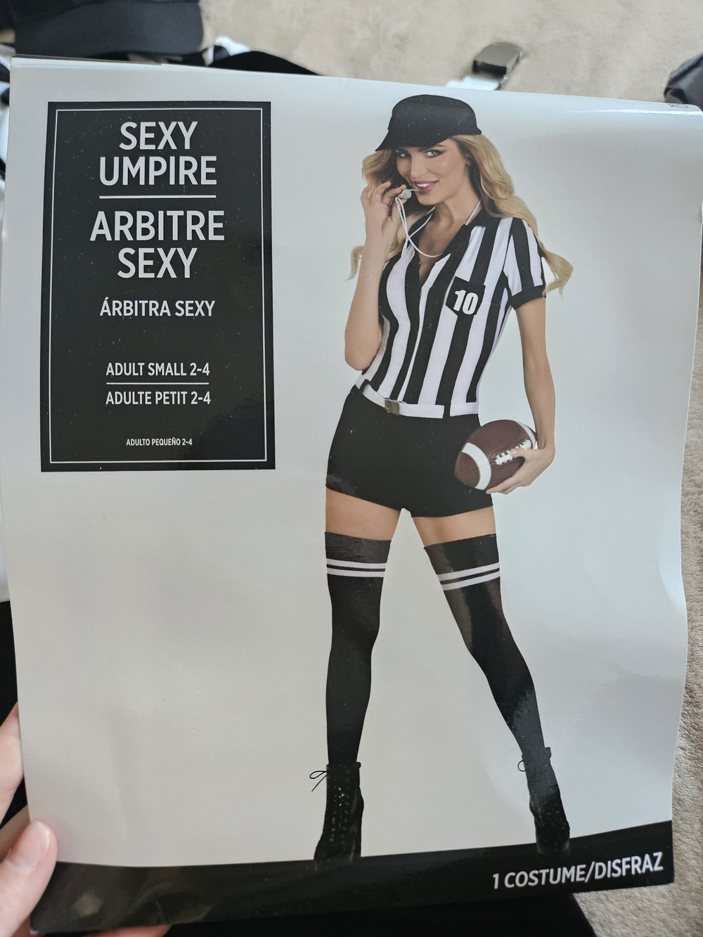 Sexy Women's Referee Costume - Black & White